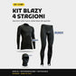 Kit Blazy 4 Stagioni: maglia, sottopantalone e sottocasco